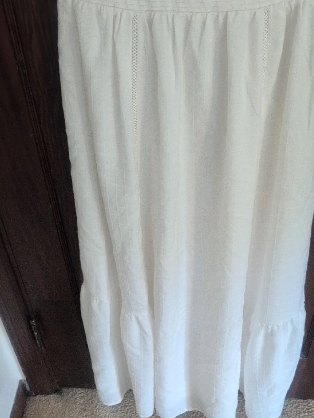 Arbor White V-Neck Tiered Maxi Dress - Picture 9 of 10